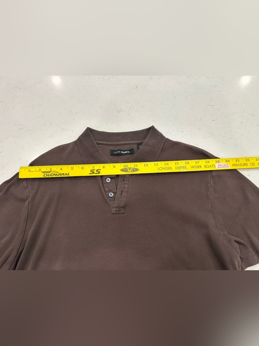 John Henry Woven Black Label 100% Cotton Large Polo - Picture 5 of 10